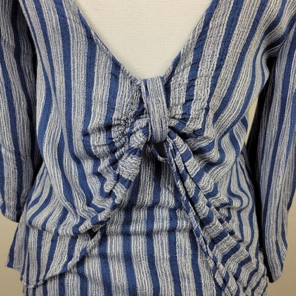 Anthro Drew Striped Blouse. Blue S#012 - Picture 11 of 15
